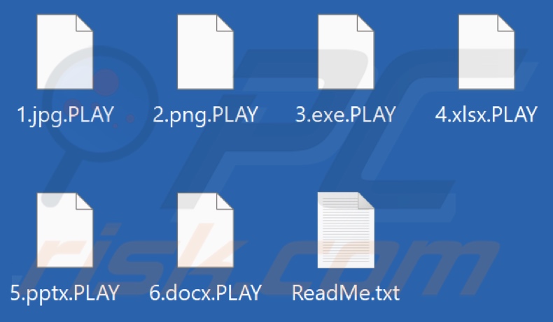 Ficheiros encriptados pelo ransomware PLAY (extensão .PLAY)