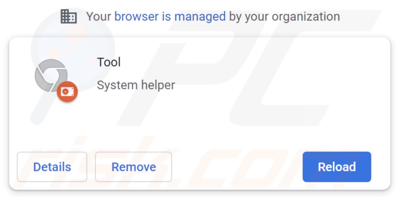 extensão do navegador tipo adware Tool