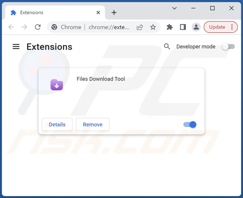 Remoção do adware Files Download Tool do Google Chrome passo 2