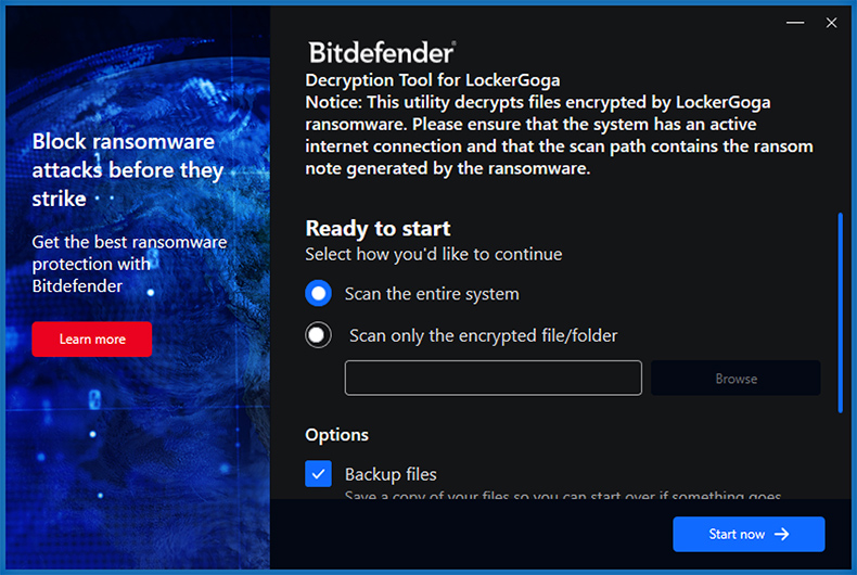 LockerGoga desencriptador por Bitdefender