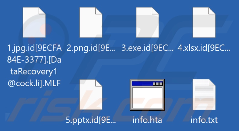 Ficheiros encriptados pelo ransomware MLF (extensão .MLF)