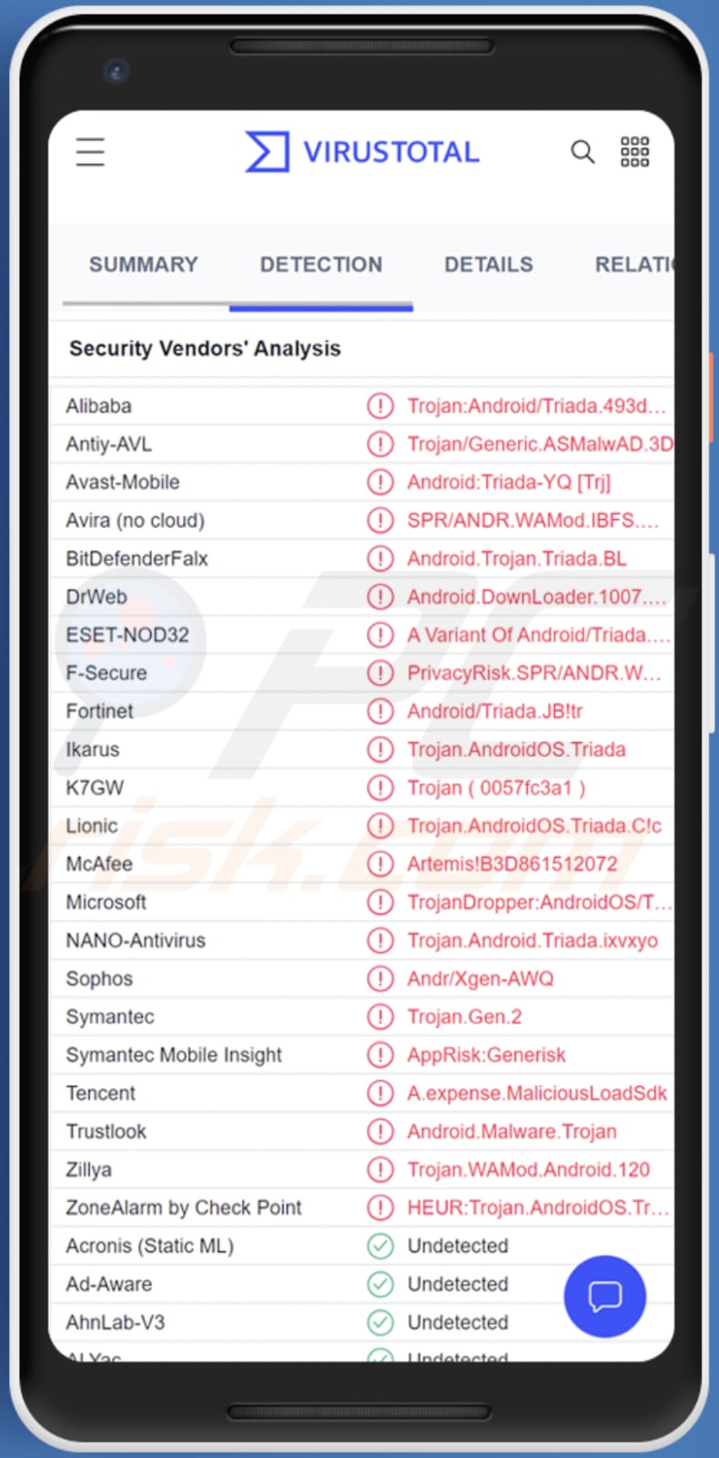 malware android Triada