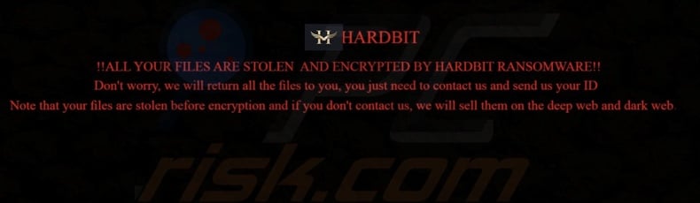 fundo do ambiente de trabalho do ransomware HARDBIT