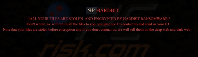 fundo do ambiente de trabalho do ransomware HARDBIT