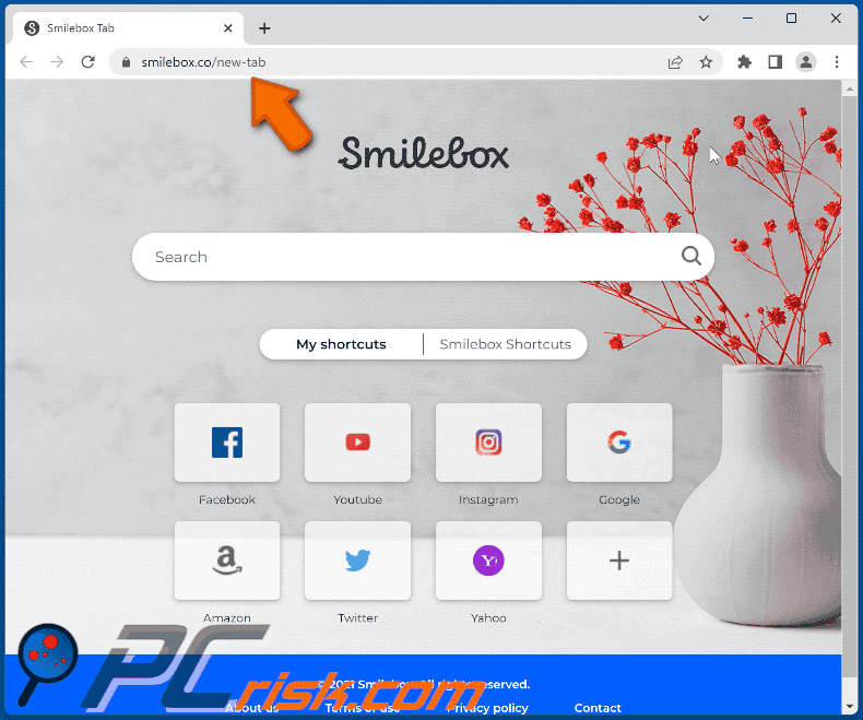 smilebox tab sequestrador de navegador smilebox.co mostra resultados yahoo