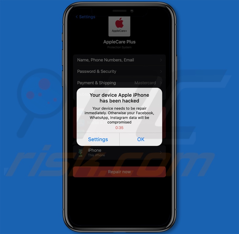 POP-UP da fraude Your iPhone Has Been Hacked (Mac) - Passos de remoção e  configuração macOS (atualizado)