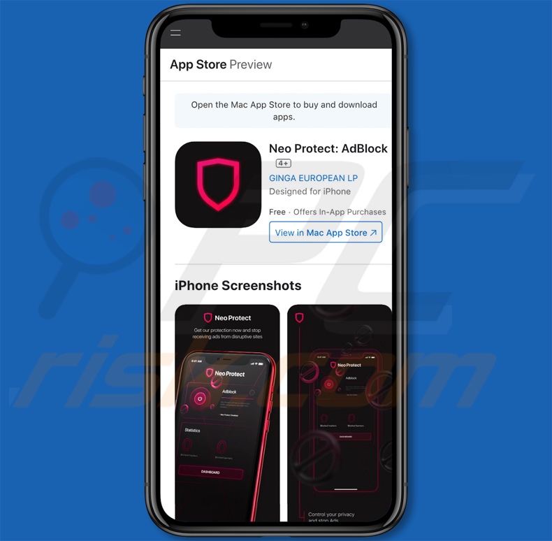 aplicação promovida pela fraude Your Device Apple iPhone Has Been Hacked
