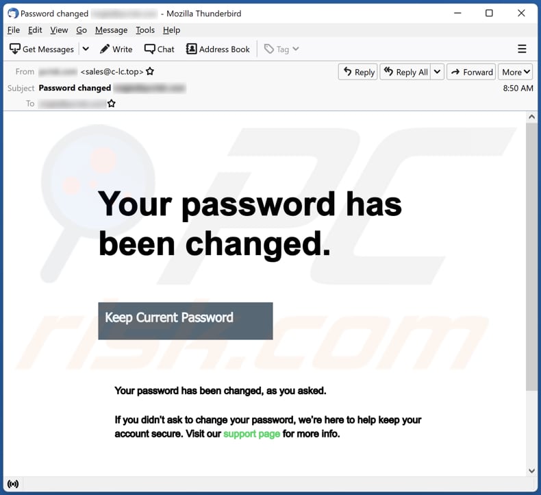 Fraude Por Email Your Password Has Been Changed Passos De Remo o E 