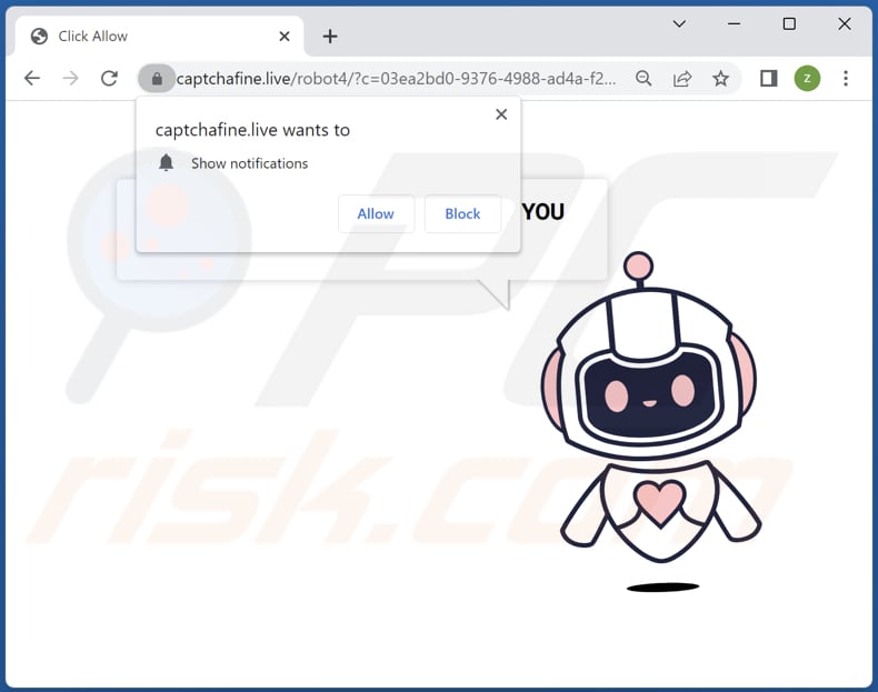 anúncios captchafine[.]live