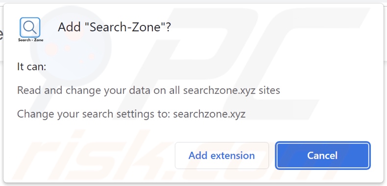 sequestrador de navegador Search-Zone a pedir permissões