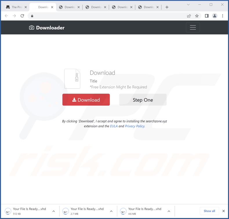 Site fraudulento utilizado para promover o sequestrador de navegador Search-Zone