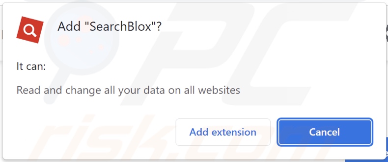 Variante de SearchBlox a pedir várias permissões