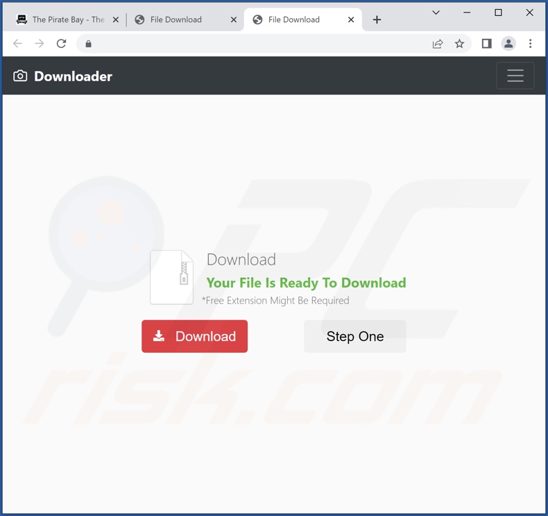 Site fraudulento que promove o adware Audio Finder