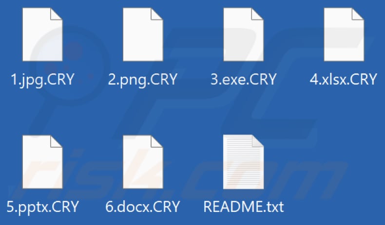 Ficheiros danificados e renomeados pelo limpador  CryWiper (extensão .CRY)