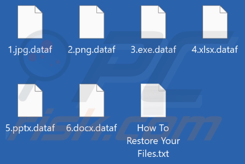 Ficheiros encriptados pelo ransomware DATAF LOCKER (extensão .dataf)