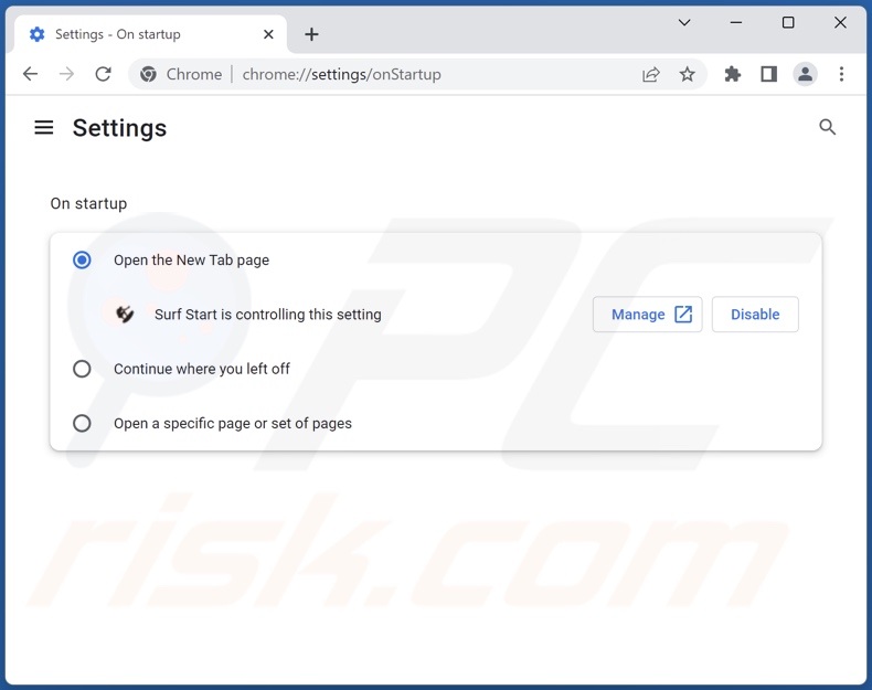 Remover search.nstart.online da página inicial do Google Chrome