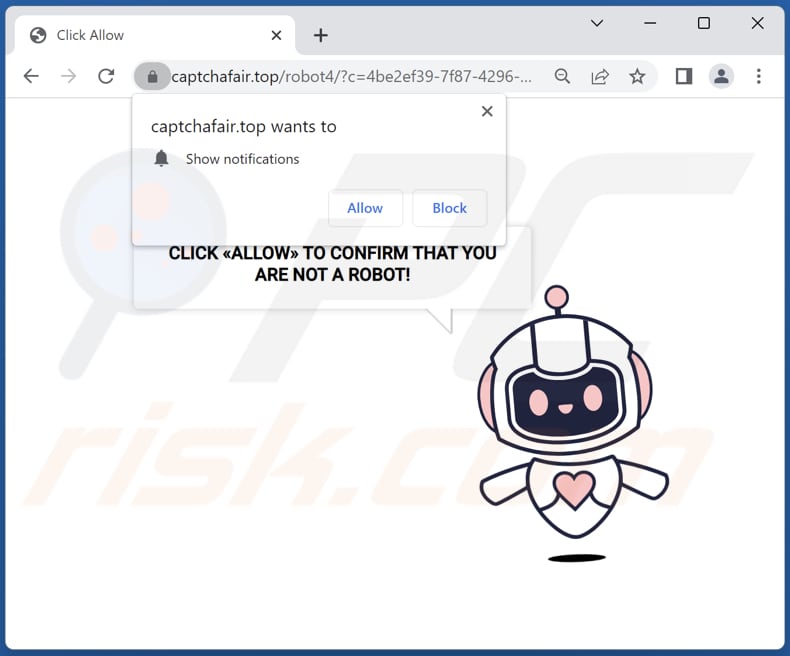 anúncios captchafair[.]top