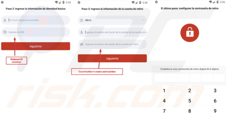 TAR Gigabud a pedir detalhes do cartão durante o registo