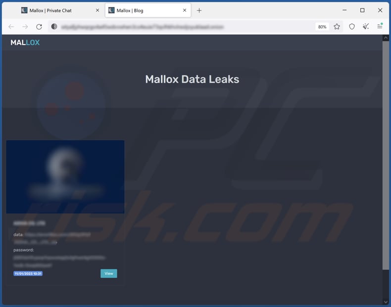 Site de fuga de dados do ransomware Xollam