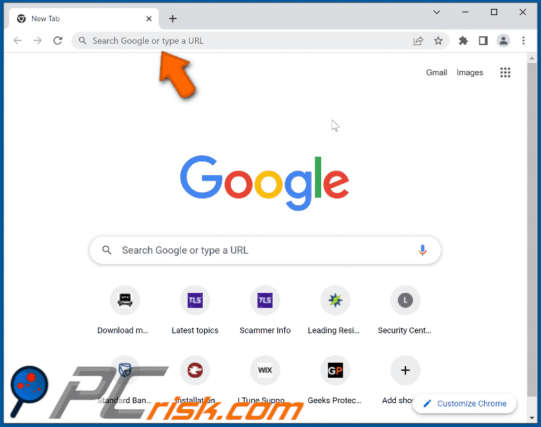 redireccionamento search-good.com para Bing (GIF)