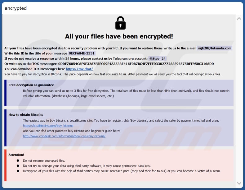 Ficheiro HTA do ransomware SHTORM (info.hta)