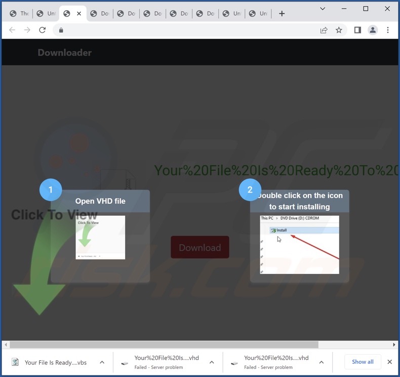 Site utilizado para promover o sequestrador de navegador Bottle