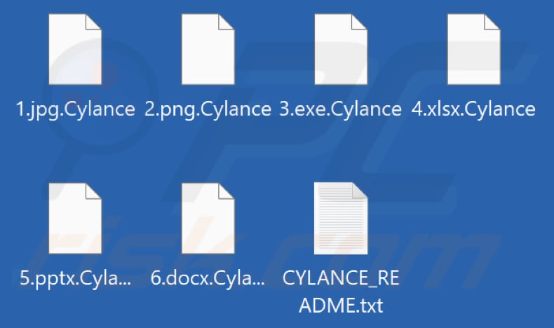 Ficheiros encriptados pelo ransomware Cylance ransomware (extensão .Cylance)