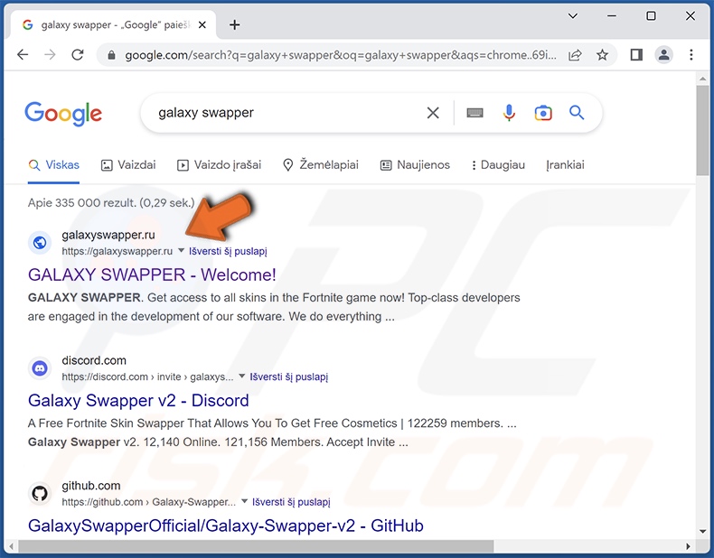 O malware DotRunpeX a distribuir o site falso promovido através dos Anúncios Google