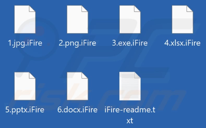 Ficheiros encriptados pelo ransomware IceFire (extensão .iFire)