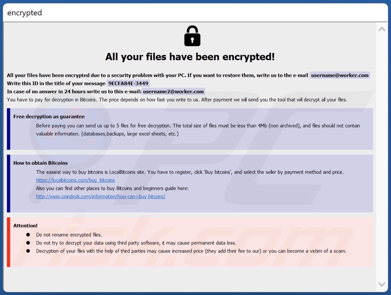 Nota de resgate do ransomware Usr (info.hta)