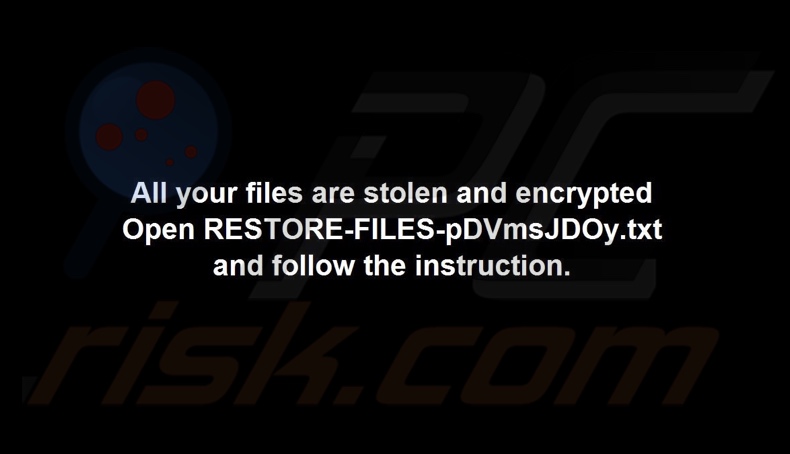 Fundo do ambiente de trabalho do ransomware CRYPTNET