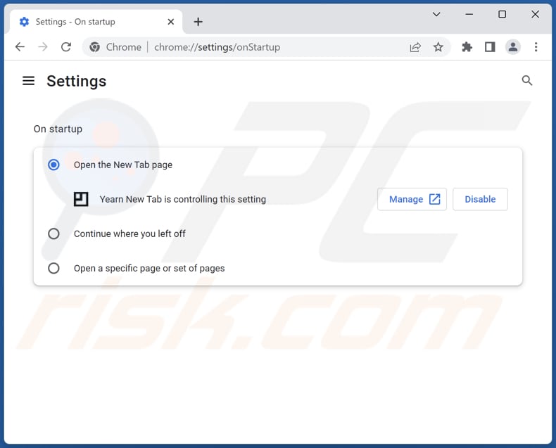 Removendo o bing.com da página inicial do Google Chrome