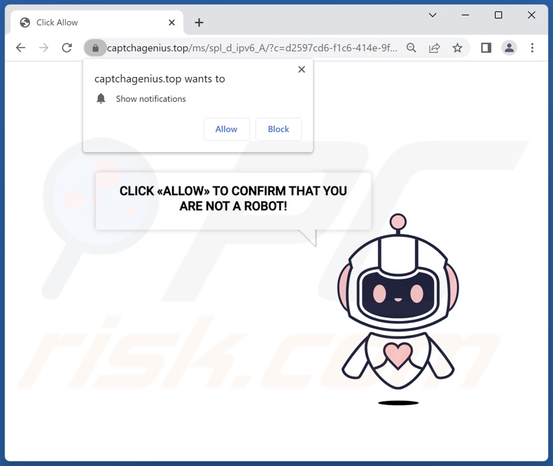 redireccionamentos pop-up captchagenius[.]top