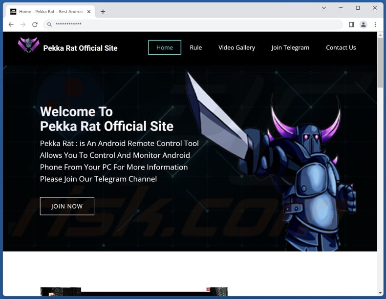 Página de promoção do TAR Pekka