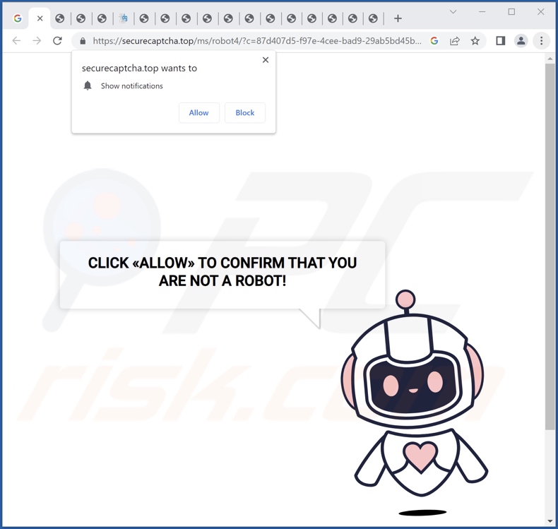 redireccionamentos pop-up securecaptcha[.]top