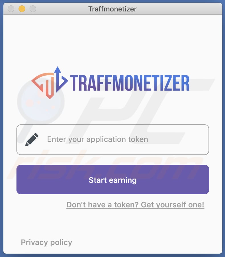 Malware TrafficStealer Aplicação Traffmonetizer