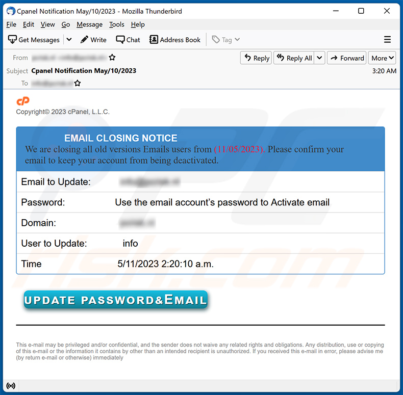 We Are Closing All Old Versions Of Email fraude (2023-05-11)