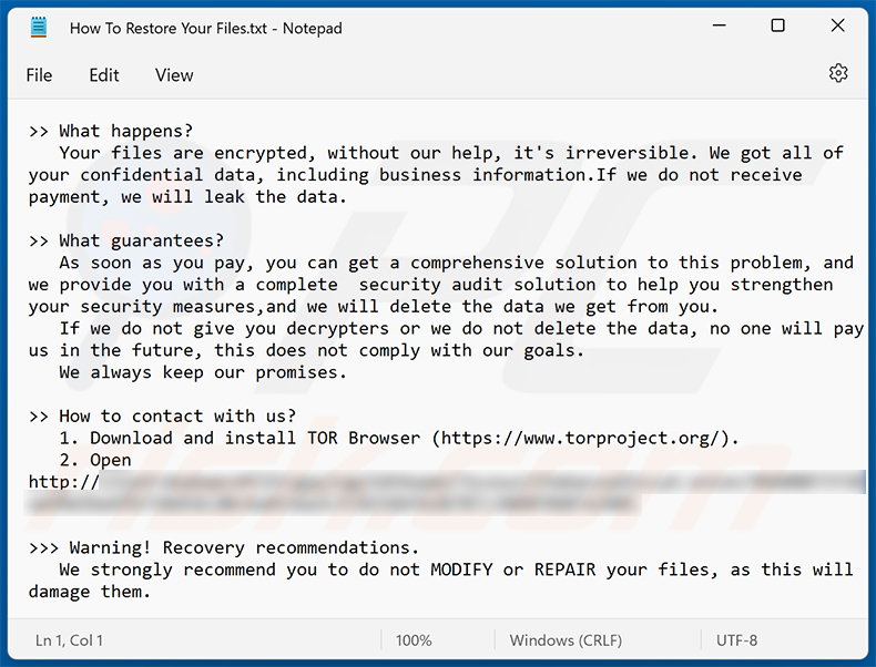 Nota do ransomware CYCLOPS (How To Restore Your Files.txt)
