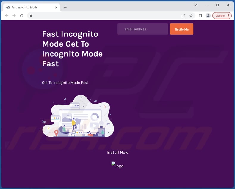 Página oficial do Fast Incognito Mode