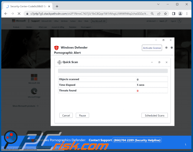 Aparência da fraude do Clop Ransomware.dll (GIF)