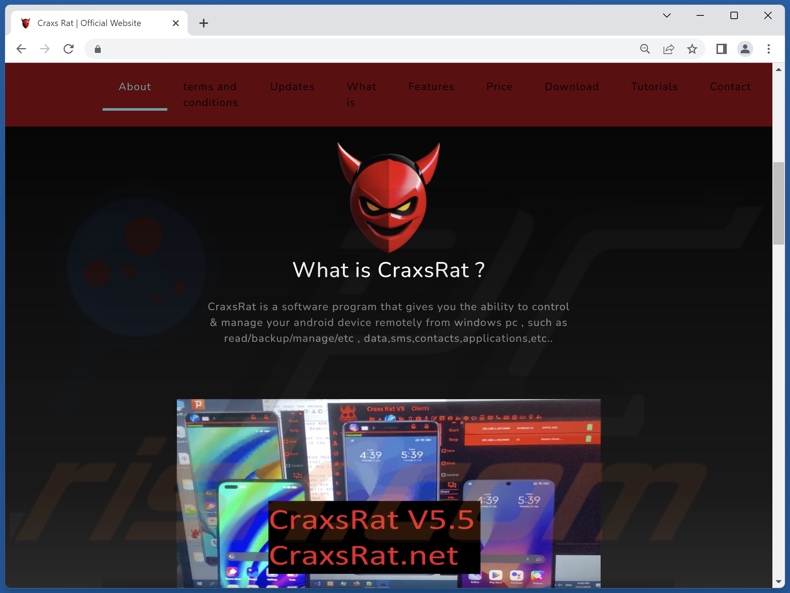 Malware CraxsRAT promovido na web