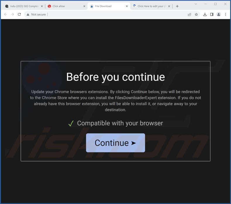 Site usado para promover o sequestrador de navegador Quick tail