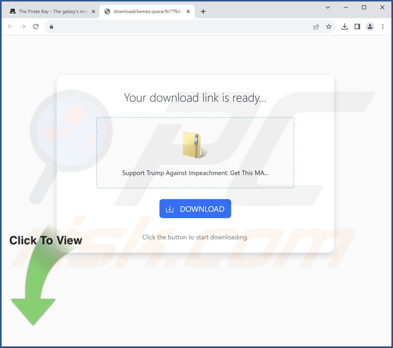 O site de redireccionamento superstar3.io promove um instalador malicioso