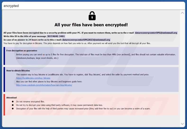 Nota de resgate do ransomware 6y8dghklp (info.hta)