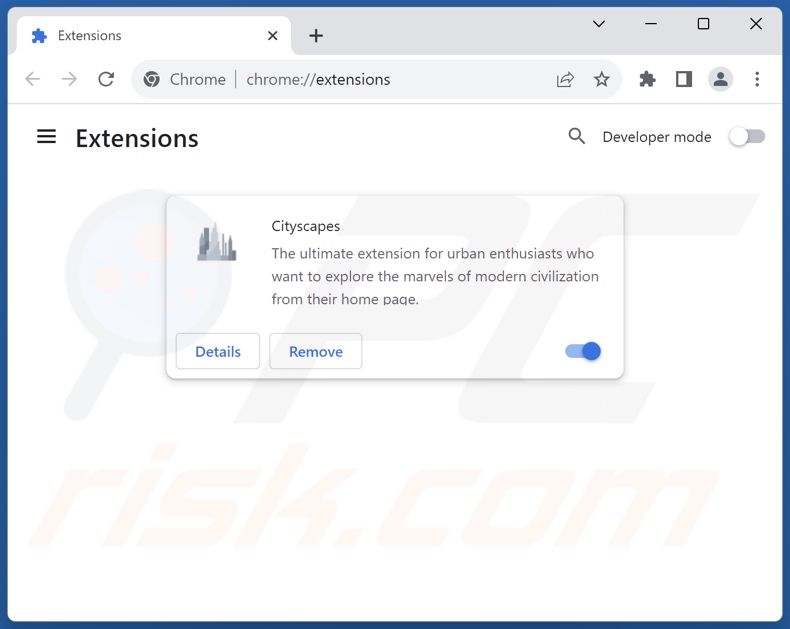 Remoção de extensões do Google Chrome relacionadas com schcm.com