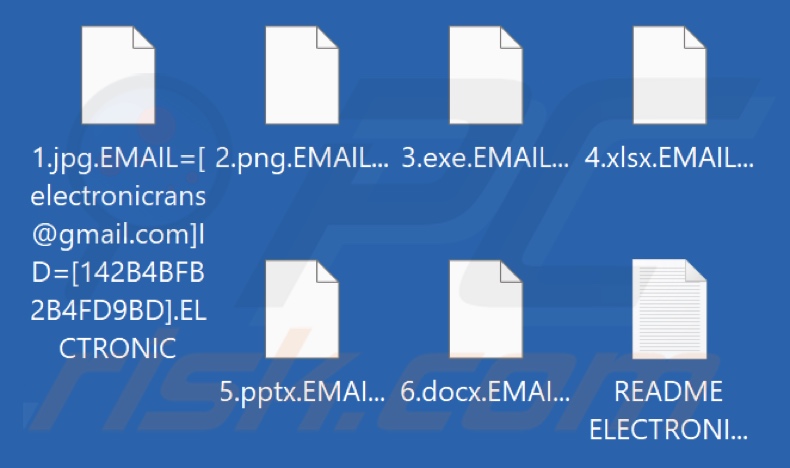 Ficheiros encriptados pelo ransomware Electronic (extensão .ELCTRONIC)