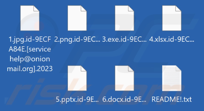 Ficheiros encriptados pelo ransomware 2023 (extensão .2023)