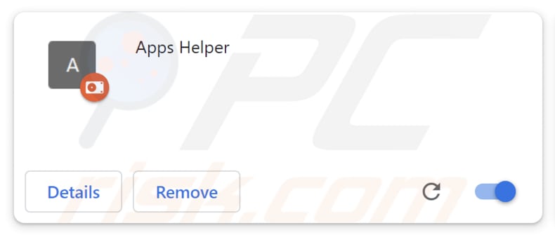 Extensão maliciosa Apps Helper