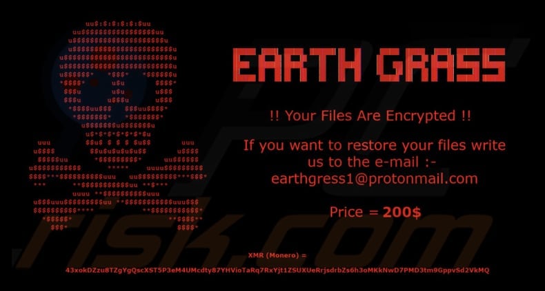 Fundo do ambiente de trabalho do ransomware EARTH GRASS