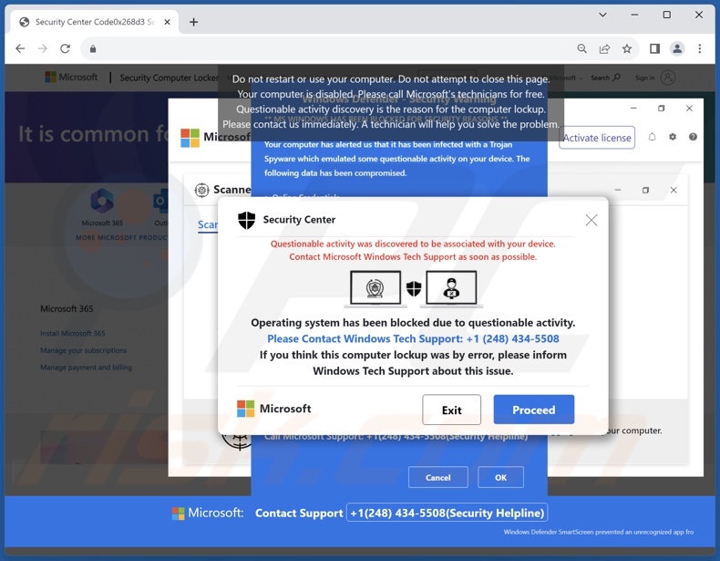 fraude Operating System Blocked Due To Questionable Activity